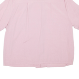 Womens Shirt Pink Collared Viscose L