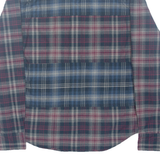 LEVI'S Mens Flannel Shirt Blue Check Long Sleeve S