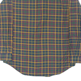 TOMMY HILFIGER Mens Flannel Shirt Green Check Long Sleeve S