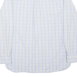 TOMMY HILFIGER 80s 2 ply Mens Shirt Blue Check Long Sleeve L