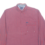 TOMMY HILFIGER Tommy Jeans Mens Shirt Red Check Long Sleeve L
