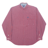 TOMMY HILFIGER Tommy Jeans Mens Shirt Red Check Long Sleeve L