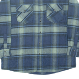 BAY TRADING COMPANY Quality Sportswear Mens Flannel Shirt Blue Check L