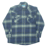 BAY TRADING COMPANY Quality Sportswear Mens Flannel Shirt Blue Check L