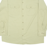 DICKIES Mens Plain Shirt Beige Long Sleeve L