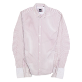 HUGO BOSS Slim Fit Mens Shirt Red Striped Long Sleeve M