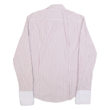 HUGO BOSS Slim Fit Mens Shirt Red Striped Long Sleeve M
