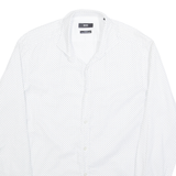 HUGO BOSS Mens Shirt White Polka Dot Long Sleeve M