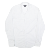 HUGO BOSS Mens Shirt White Polka Dot Long Sleeve M