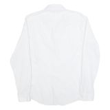 HUGO BOSS Mens Shirt White Polka Dot Long Sleeve M