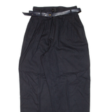 ANNA MONTANA Belted Womens Trousers Blue Loose Tapered W24 L27