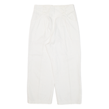 H&M Cropped Womens Trousers White Loose Straight W27 L22