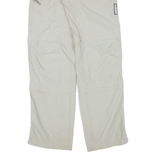 Zip-off Womens Trousers Green Loose Straight Nylon W28 L33