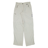 Zip-off Womens Trousers Green Loose Straight Nylon W28 L33