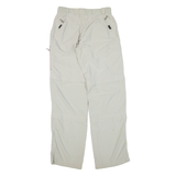 Zip-off Womens Trousers Green Loose Straight Nylon W28 L33