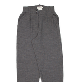 ERRENNO Womens Knit Trousers Grey Regular Tapered Wool W26 L29