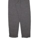 ERRENNO Womens Knit Trousers Grey Regular Tapered Wool W26 L29