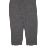 ERRENNO Womens Knit Trousers Grey Regular Tapered Wool W26 L29