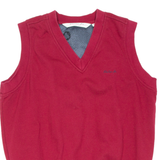 PRO COMFIA Sleeveless Mens Sweatshirt Red V-Neck S