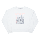 DKNY Cropped Womens Sweatshirt White XL