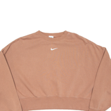 NIKE Cropped Womens Sweatshirt Brown L