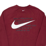 NIKE Mens Sweatshirt Maroon M