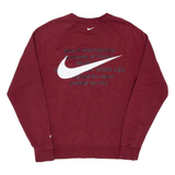 NIKE Mens Sweatshirt Maroon M
