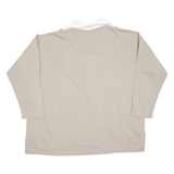 Flowers Womens Sweatshirt Beige Collared UK 24