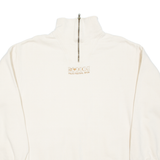 SWITCHER Womens Sweatshirt Beige 1/4 Zip XL