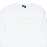 EA7 EMPORIO ARMANI Cropped Womens Sweatshirt White M