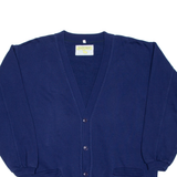 SWITCHER Button Cardigan Womens Sweatshirt Blue V-Neck M