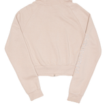 ADIDAS Cropped Womens Pink Hoodie Full Zip UK 6