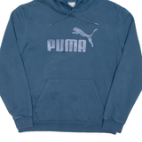 PUMA Mens Blue Hoodie Pullover L