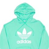 ADIDAS Womens Green Hoodie Pullover UK 8