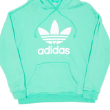 ADIDAS Womens Green Hoodie Pullover UK 8