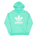 ADIDAS Womens Green Hoodie Pullover UK 8