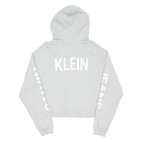 CALVIN KLEIN JEANS Cropped Womens Grey Hoodie Pullover L