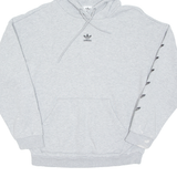 ADIDAS Womens Grey Hoodie Pullover UK 8
