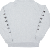 ADIDAS Womens Grey Hoodie Pullover UK 8