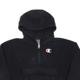 CHAMPION Cropped Womens Black Hoodie Pullover XS