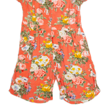 Womens Playsuit Pink Floral 90s Wide-Leg M