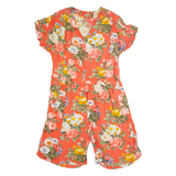 Womens Playsuit Pink Floral 90s Wide-Leg M