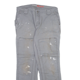 DICKIES Carpenter Womens Trousers Grey Regular Straight W32 L29