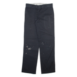 DICKIES Mens Trousers Black Slim Straight W30 L32