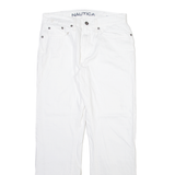 NAUTICA Mens Trousers White Regular Straight W30 L30