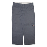 DICKIES Mens Trousers Grey Relaxed Straight W40 L28