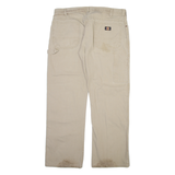 DICKIES Carpenter Mens Trousers Beige Relaxed Straight W36 L30