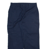 DICKIES Womens Trousers Blue Relaxed Straight W30 L28