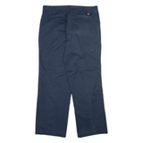 DICKIES Mens Trousers Blue Regular Straight W36 L32