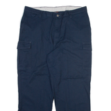 DICKIES Cargo Mens Trousers Blue Relaxed Straight W40 L29